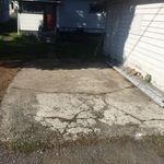 Before photo-broken line runs under the slab