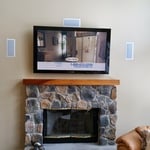 Fireplace TV Install with 5.1 surround sound