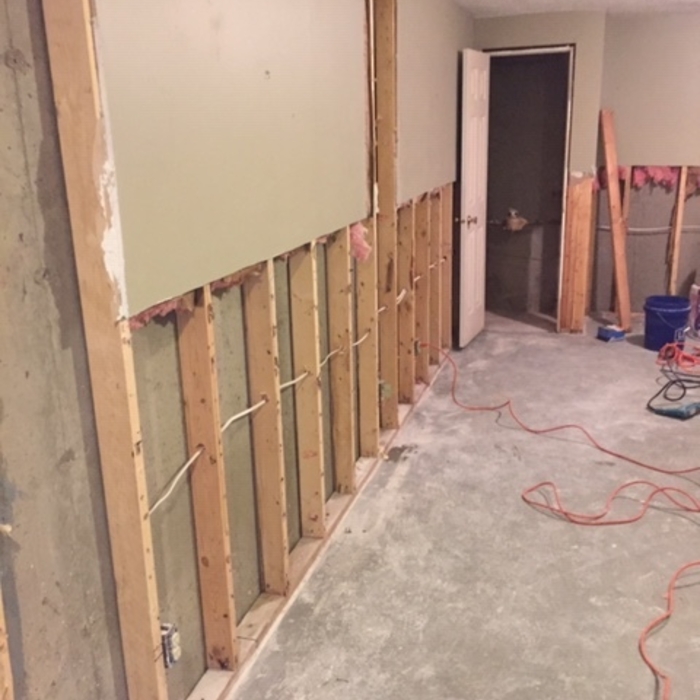Basement flood cut repair