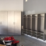 Garage fllor and cabinets