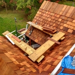 Red Cedar roofing project in Bar harbor
