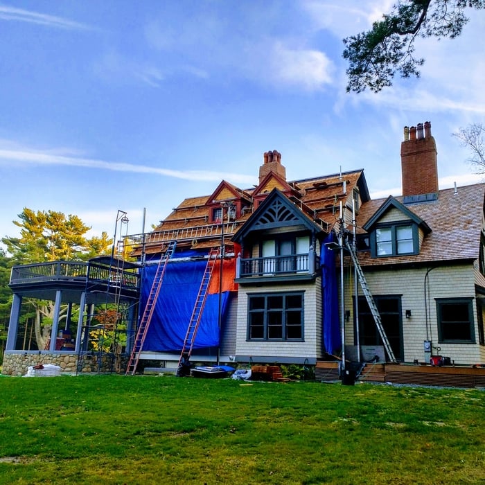 Red Cedar roofing project in Bar Harbor