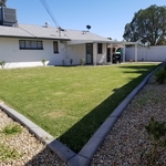 After weeding and grass mowing