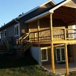 Treated 2nd story deck with cover