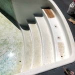 Fiberglass step clean