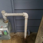old rusted gas line