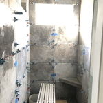 Large format Tile shower,