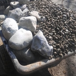 hauling rocks and gravel