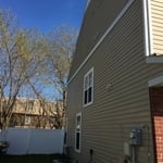Setting up for exterior power washing