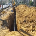 Open Trench new Sewer Line