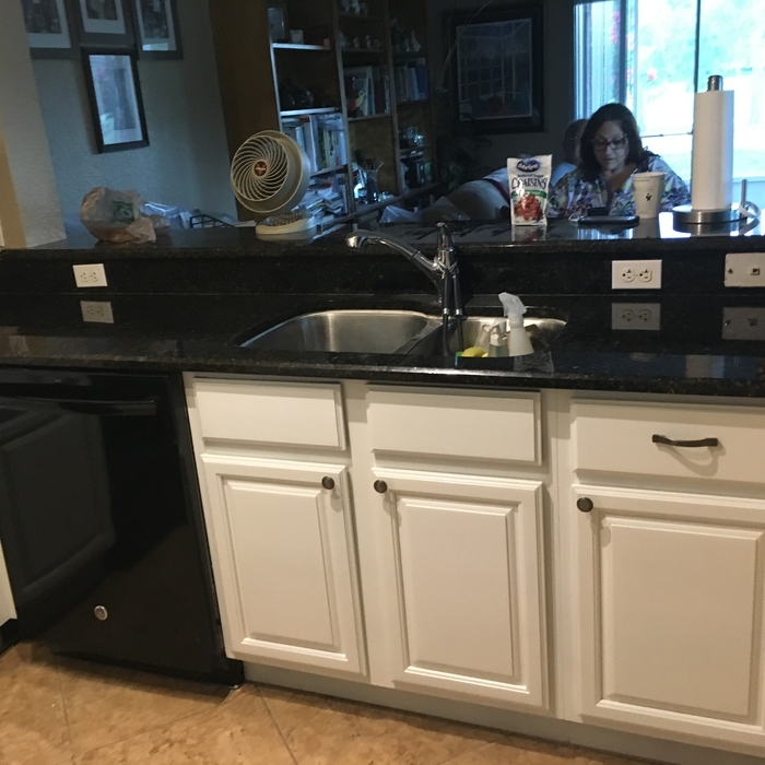 Kitchen Cabinets after New Glaze