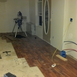 laminat floor midway thru instalattion