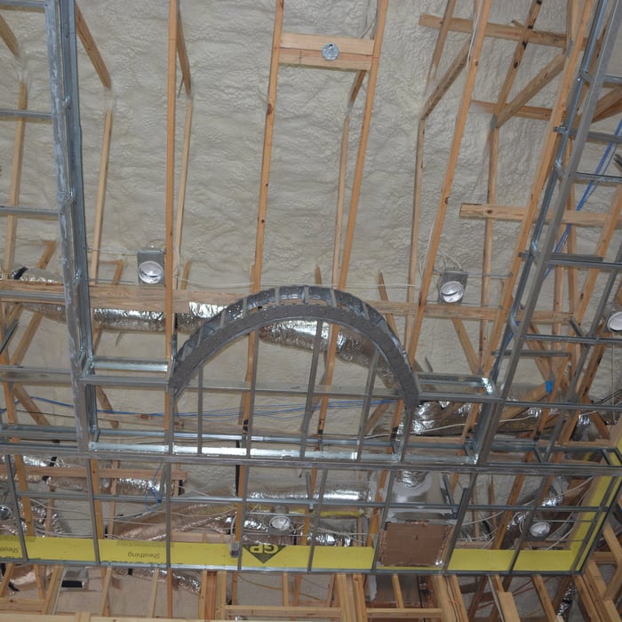 Spray foam roof