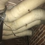 Asbestos covered pipes