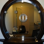 Custom patient window close-up