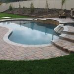 Pool, Spa Combo with pavers