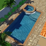 Pool & Spa Combo with Paver Deck