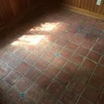 Clay Tile before clean and seal
