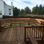 Deck after cleaning and staining