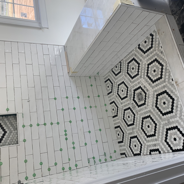 in progress shower