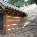 Example of shingles around a dormer