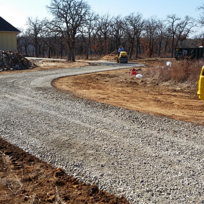 applying road base