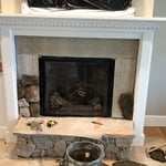 Stone Veneer-Fireplave