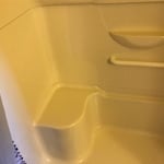 New walk in shower with grab bars