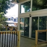 Sunroom built under existing roof