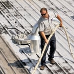 Brining up the spray foam hose