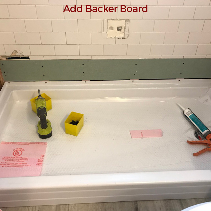 Add Backer Board to empty spaces