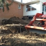 Excavation for foundation issue/hardscape job