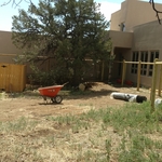 POSTS SET/ PROPANE ENCLOSURE DONE