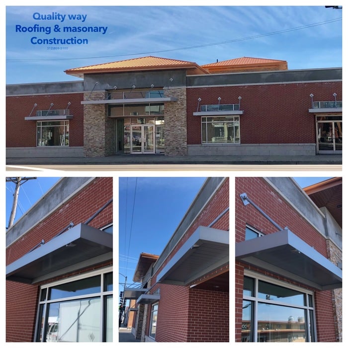 New corrugated copper penny roof installation