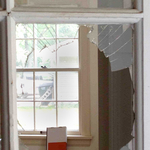 single glass repair in wood door