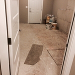 Unfinished basement floor