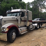 Pressure washing of Exterior 18 Wheeler and flat b
