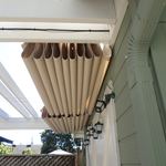 Slider panels for carport area