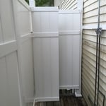 White Vinyl Shower