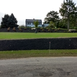 Landscape installation in front yard