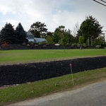 Landscape installation in front yard