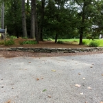 Fieldstone wall installed