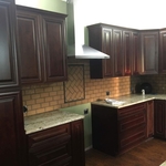 Colonial Gold & Dark Cherry Cabinet combo