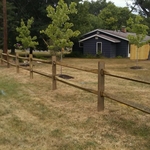 Split rail fence