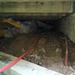 Treating under a deck