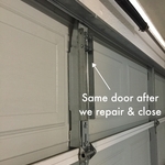 Straightened Repaired Garage Door
