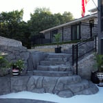 Hand Carved Rock Feature