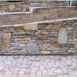 Stone fire place and walls