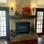Mantle and French Doors