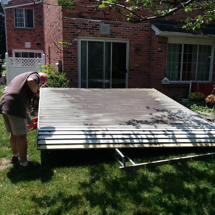 Aluminum structure to be removed